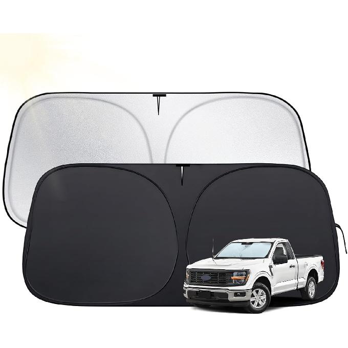 Windshield Sun Shade for Toyota Tacoma 2016-2025,  Fit Car Sun Shades with 420D Fabric & Foldable Memory Steel Wire, Sunshade for Car Windshield