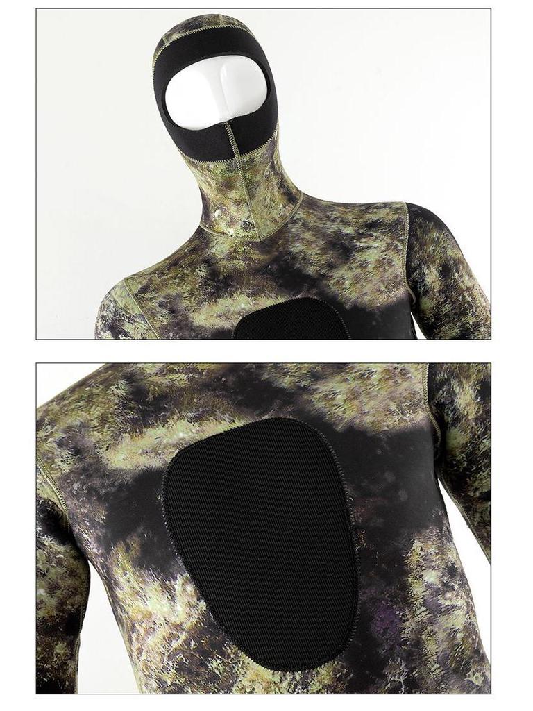 3mm Split Camouflage Spearfishing Wetsuit - Warm, Sun & Jellyfish Protection