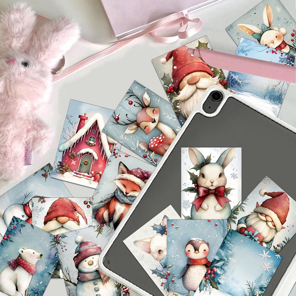 50-Set Creative Snowfield Cartoon Stickers for DIY Phone Cases, Water Bottles, and Notebooks