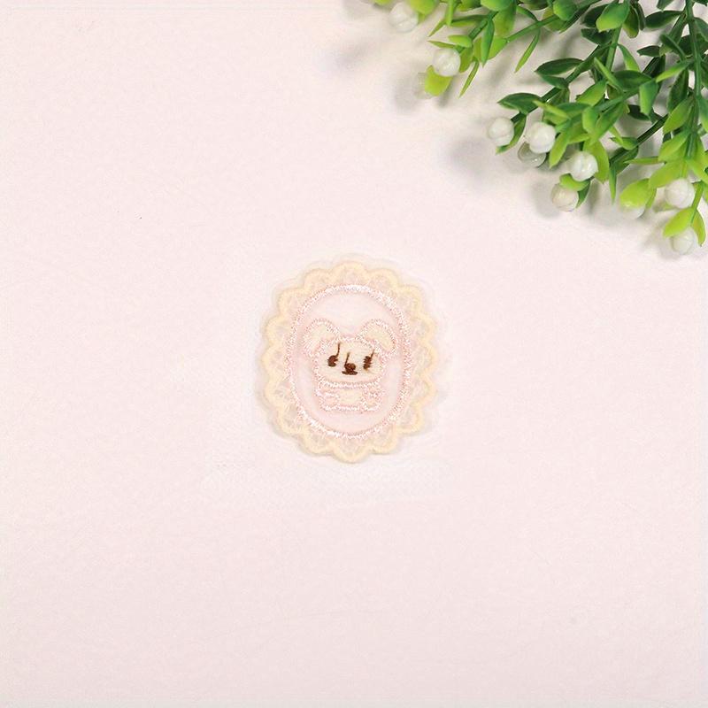 10PCS Lovely Flower Dress Decorative Patch Hairpin Accessories Lace Hollow Mesh Love Flower Decorative Embroidered Cloth Sticker
