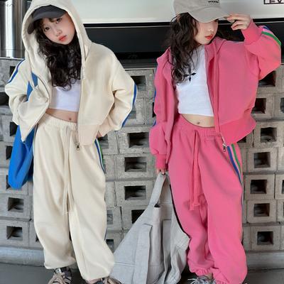 Anzüge für Mädchen im koreanischen Stil, Sweatshirts, Jacken und Hosen für Frühling und Herbst, Sportbekleidung für Kinder im Herbst