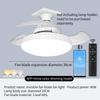 summer LED Ceiling Fan With Remote And Light Space-Saving Noiseless Blower Device Retractable for  Porches Garages