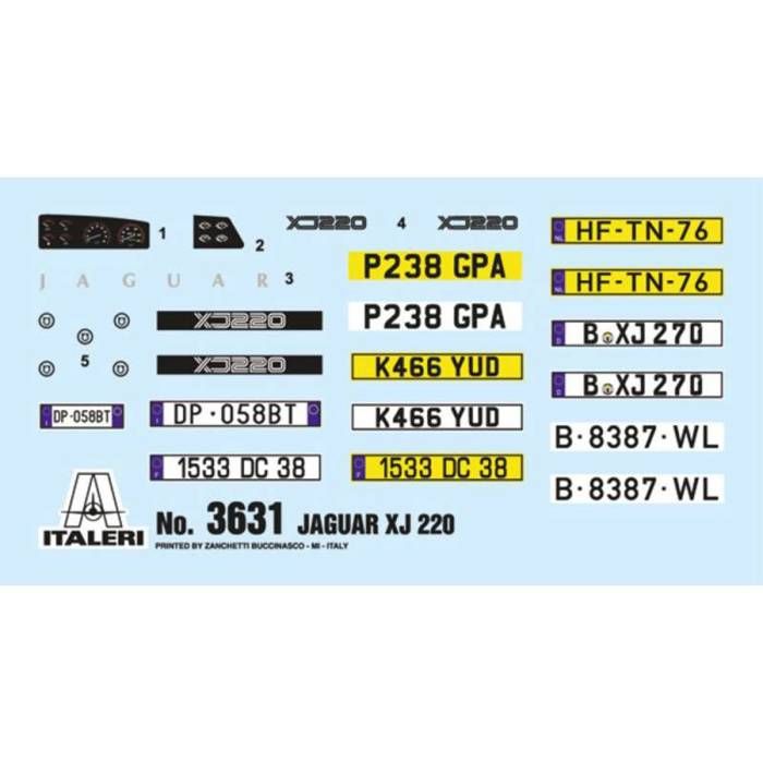 Italeri - maquette voiture jaguar xj 220 italeri 3631 1/24ème maquette char promo - ref : 12105