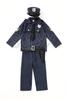 [SCLYX] Halloween Costume Kids Costume Boys Cool Police Cosplay Outfit with Hat Police Costume Kids Police Outfit Police Cosplay Kids Children Long