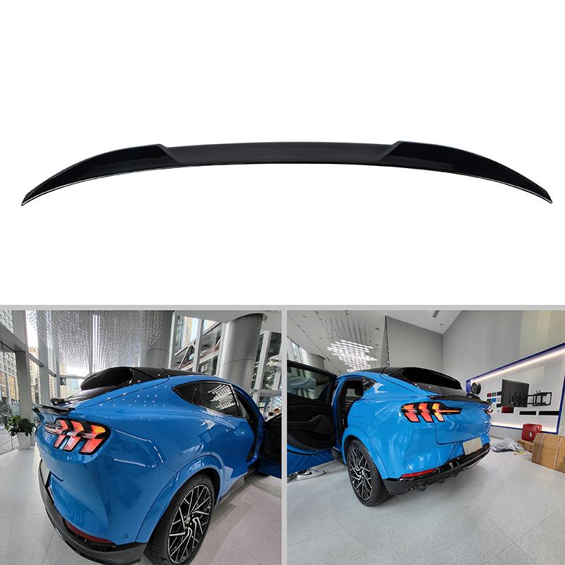 Glossy Black Trunk Spoiler Wing Fit for Ford Mustang Mach-E 2021-2022 Car Rear Spoiler