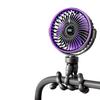 3-Speed Rotatable Clip-On Portable Mini Fan, Black (Suitable for Strollers, Seats, Cribs, Bicycles, Treadmills; Battery-Powered)