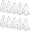Waziaqoc 10PCS Hold Down Brackets for Mini Clear Plastic Blinds Bottom Rail Hold Clips for 1 Inch Blinds Shades