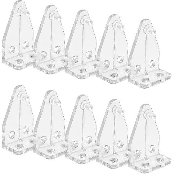 Waziaqoc 10PCS Hold Down Brackets for Mini Clear Plastic Blinds Bottom Rail Hold Clips for 1 Inch Blinds Shades
