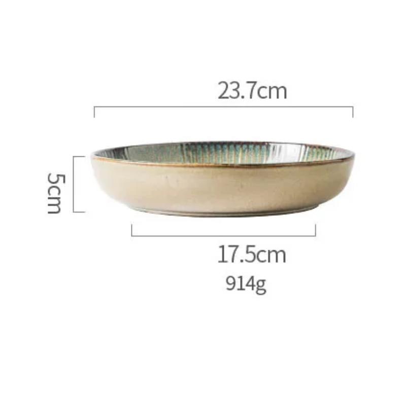 Japanese Plate Ceramic Dessert Plate Household Tableware Rice Bowl Restaurantware