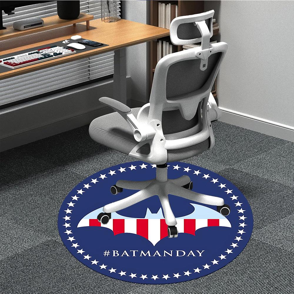 

1pc Batman, Superhero Chair Carpet for Office Non-Slip, Indoor Non-Slip Washable Carpet, Non-Shedding Mat For Office yy251030039 80cm by 80cm