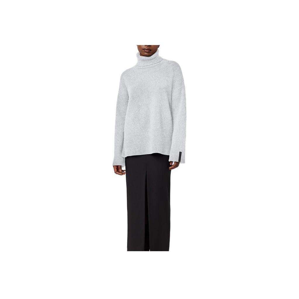 Canada Goose Copal Series Loose Solid Color High Neck Pullover Long Sleeve Sweater Women sweater Silver-Birch 4840W-1633