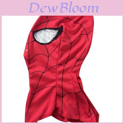 Máscara Vibrante de Spiderman para Niños Cabeza Completa Cosplay Con Guantes Suaves Para Diversión de Halloween