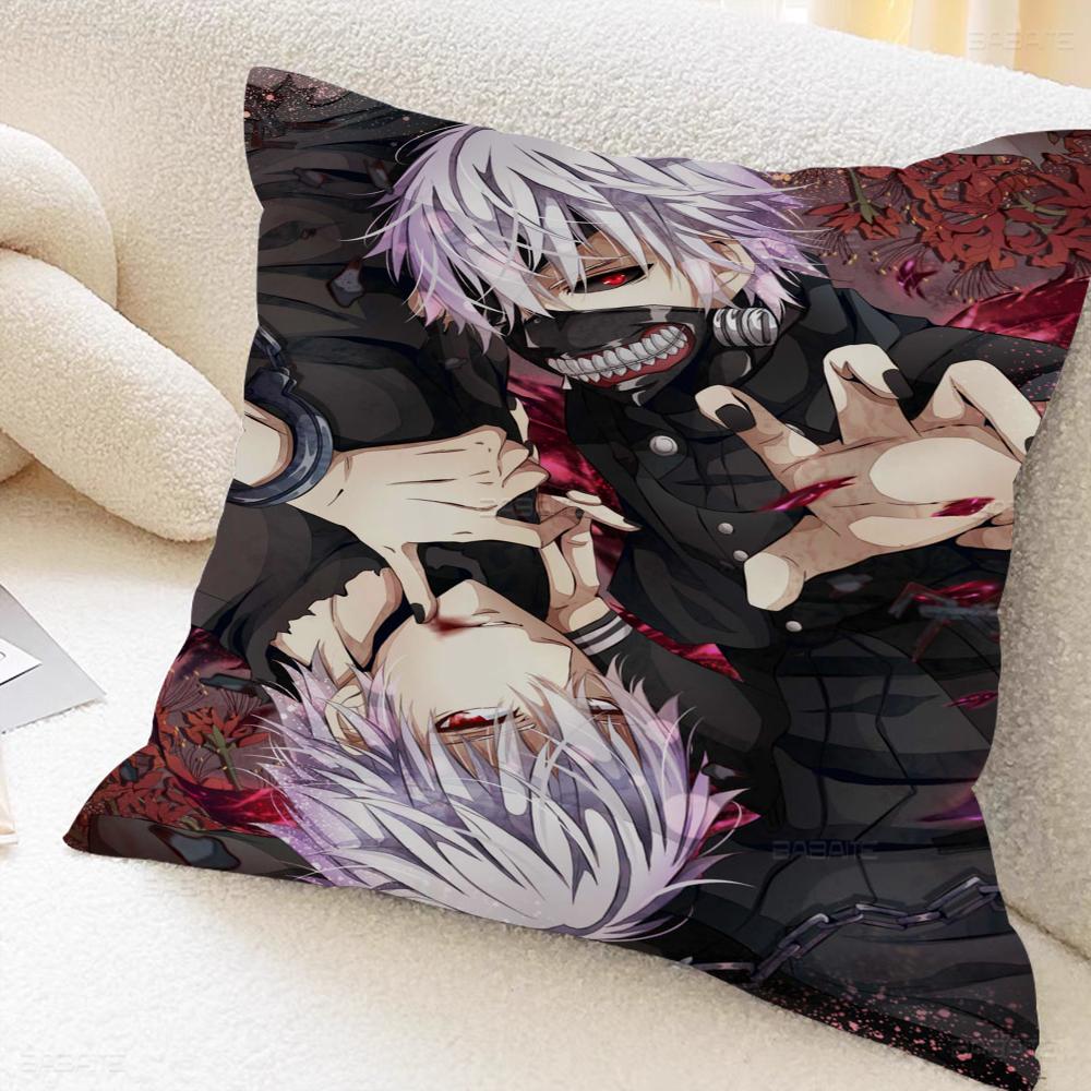Japanese Anime T-tokyo G-Ghoul Pillowcase Toon Gift Cushion Cover Bedroom Home Sofa Chair Seat Decor Pillow Case