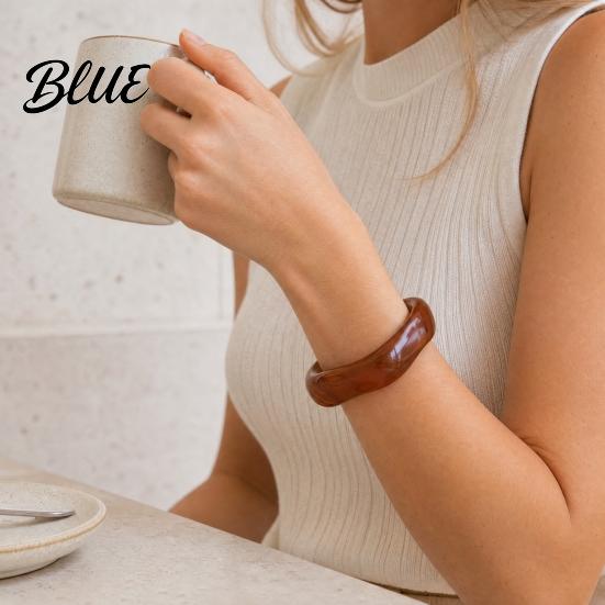 Eco-friendly Resin Bracelet Translucent Bracelet Exaggerated Irregular Shape Retro Lightweight
