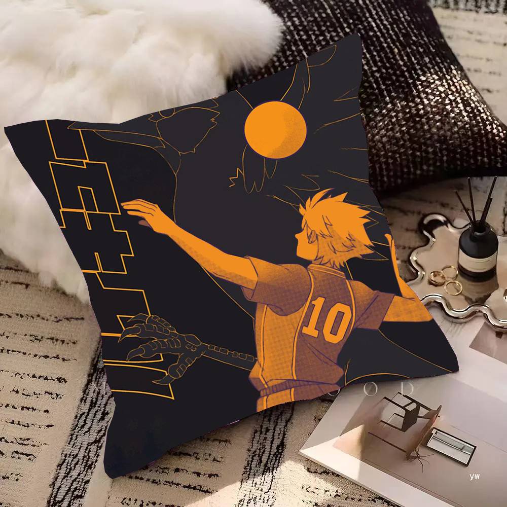 Volleyball Japanese Anime Manga Haikyuu Pillow Case Square Pillow Bedroom Sofa Leisure Comfort Cushion Car Home Decoration
