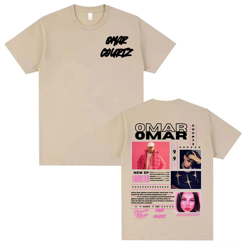 Rapper Omar Courtz Primera Musa Album Tour T-shirt Men Women Harajuku Hip Hop Pop Music Oversized Male Cotton T Shirt Streetwear