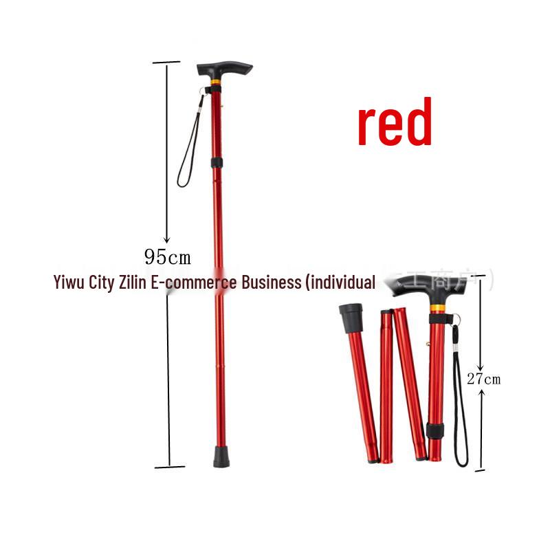 Telescopic Folding Trekking Pole: 5-Section Hiking, Climbing & Ski Walking Stick for Outdoor and Elderly Use