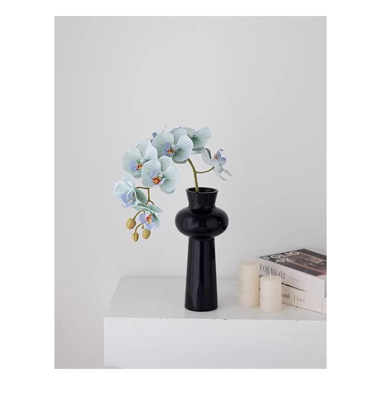 Große 9-Kopf Phalaenopsis Orchidee Künstliche Blume für Hotel- oder Wohnzimmerdekoration