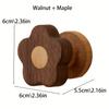 4/8 Sets Massivholz 4 Stile Floral High End Kreative Kleiderhaken, Stanzfrei Nordisch High End Massivholz Mantel- und Huthaken, Geeignet für Zuhause