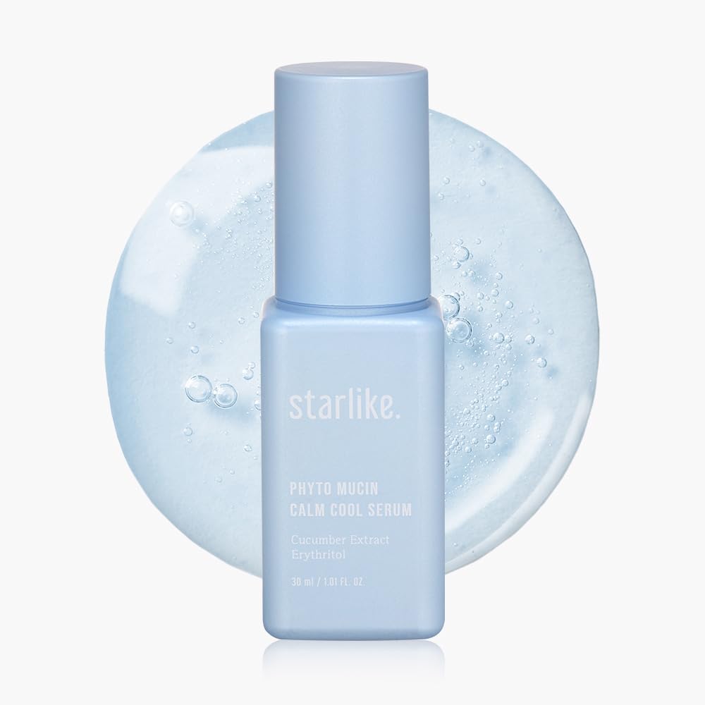 starlike. Starlike Phyto Mucin Calm Cool Serum 30ml Beauty Serum: Reduces redness, low irritation, cooling, moisturizing, contains cica and okra