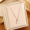 Titanium Steel Gourd Pendant Necklace - Women's Elegant Light Luxury Fashion Clavicle Chain