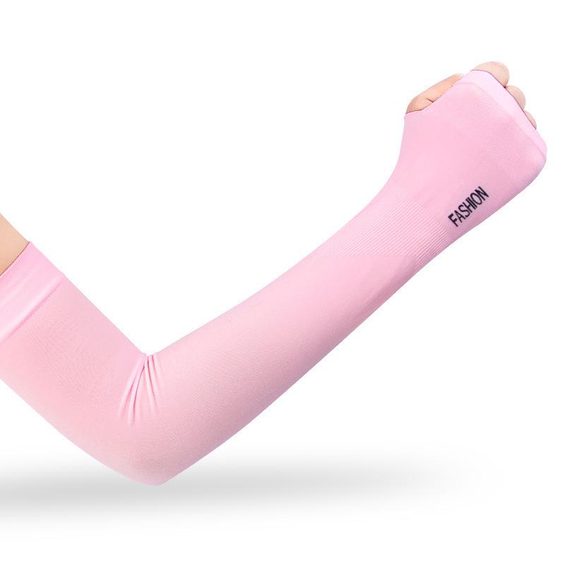 Unisex Ice Silk UV Protection Arm Sleeves for Summer Sports & Cycling