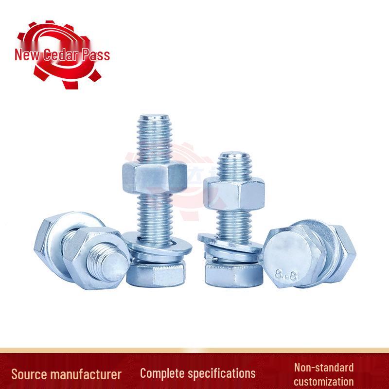 Galvanized Hex Head Bolt Set with Nut and Screw