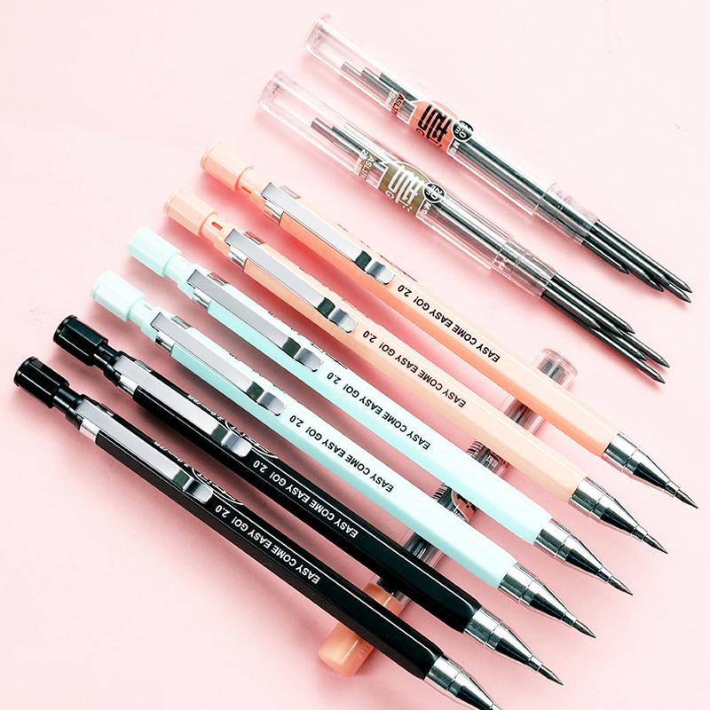 2.0mm Mechanical Pencil Set Creative Pencil Rod Refill for Shool Office Writing Supplies Kids Girl Exam Spare Korean Stationery