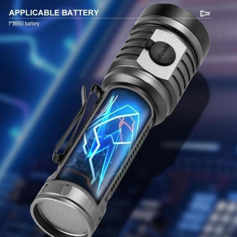 High Bright 3*LED Strong Light Mini Rechargeable Portable Torch Outdoor Aluminum Alloy Tactical Flashlight with Pen Clip