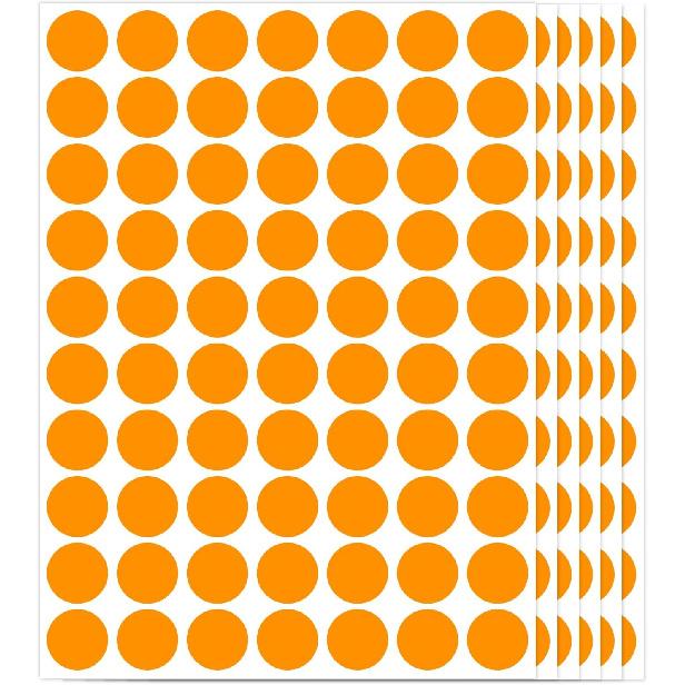 1400 PCS Red Circle Dot Stickers 3/4" Round Color Coding Label Stickers (Red)