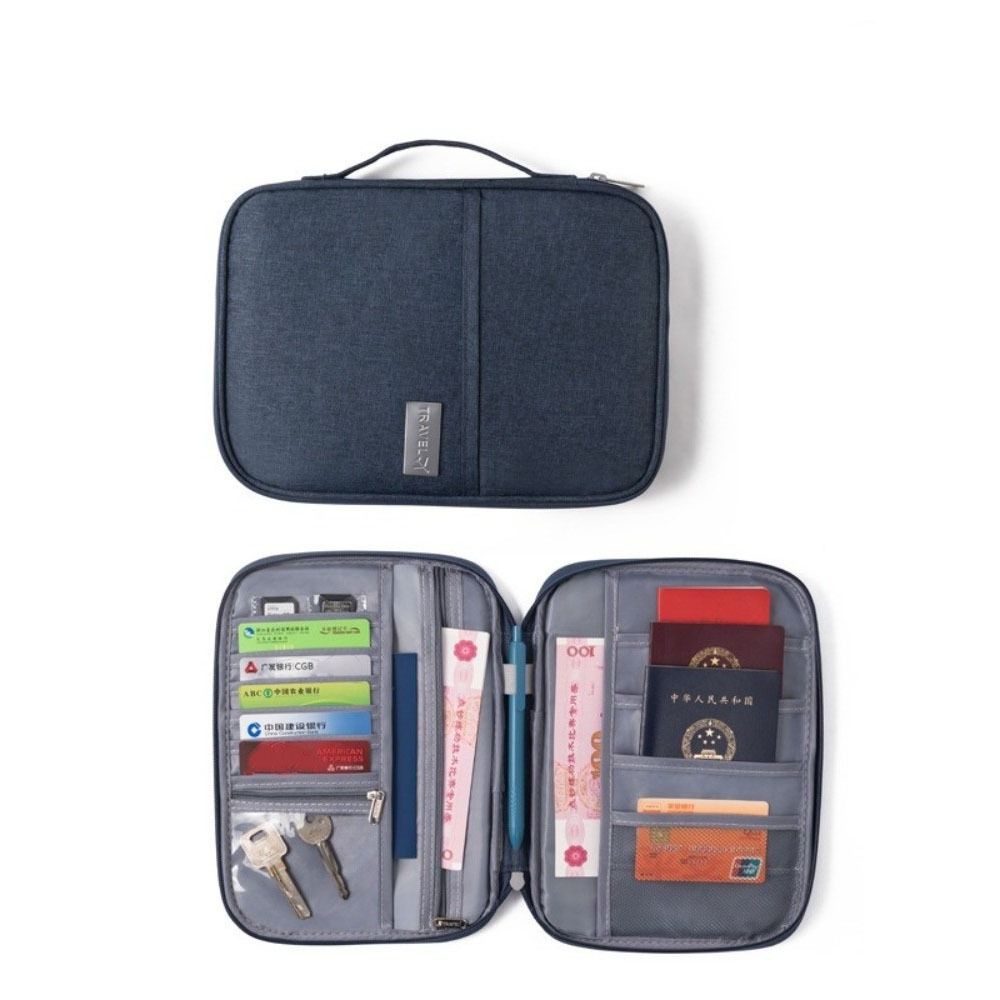 Card Holder Travel Wallet Solid Color Card Storage Bag Passport Bag Travel Accessories