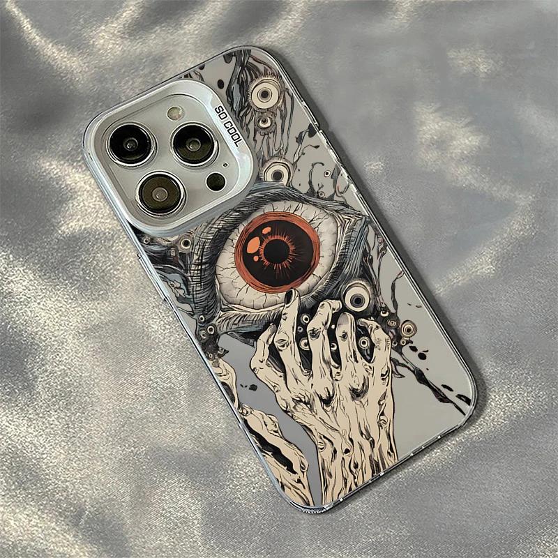 Horrible Hand Bone & Eye Protective Funda Phone Case,For iPhone 17 Air 16 15 13 12 11 ProMax Pro Plus, Slim Fit Phone Bumper