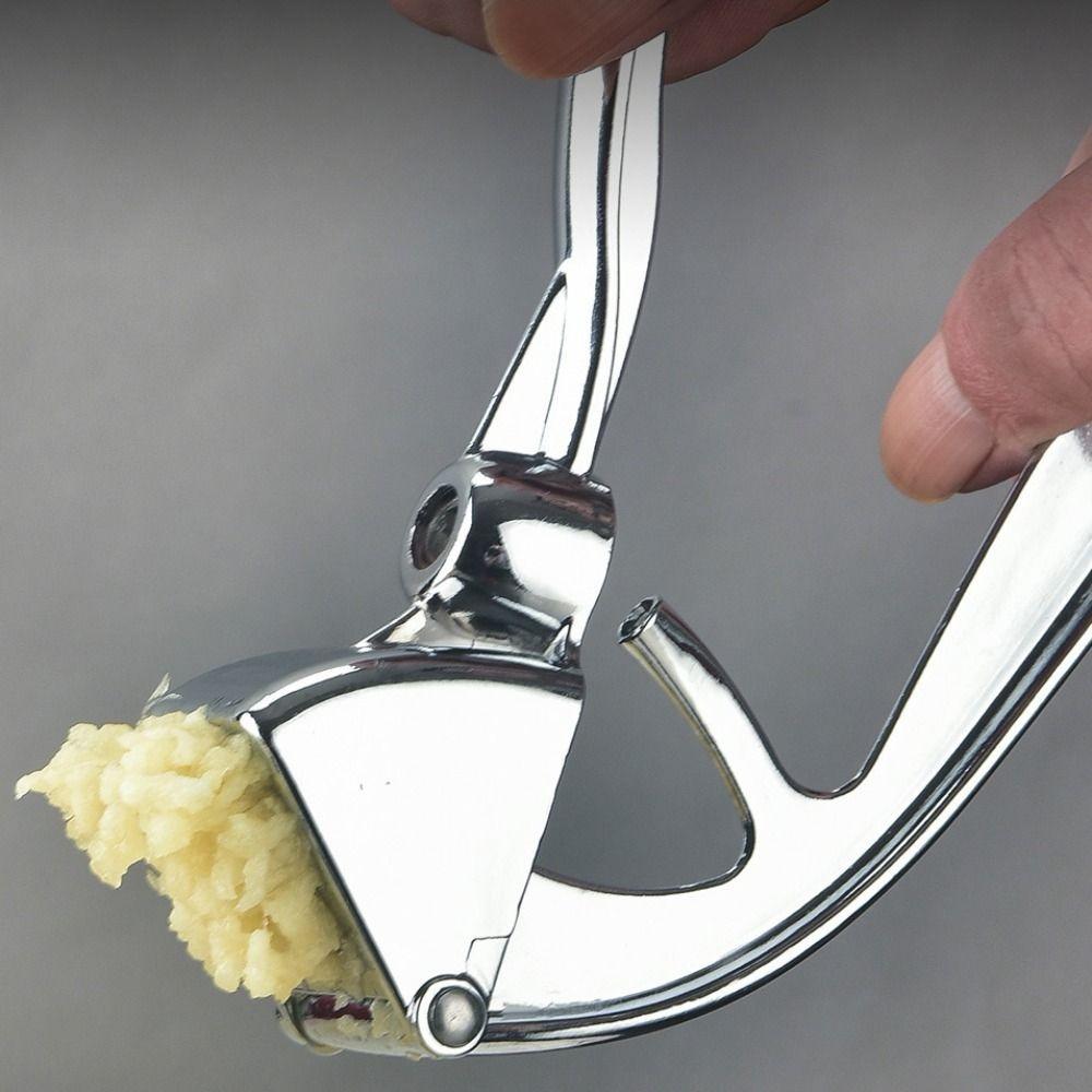 2 in 1 Garlic Press Rust-proof Garlic Squeezer Practical Garlic Masher  Olive