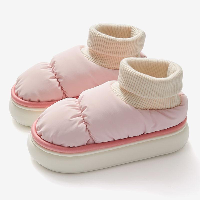 Módní Comwarm Kožešinové Sněhule Pro Ženy Módní Silná Platforma Zimní Boty Plyšová Bavlněná Obuv Vnitřní Venkovní Vodotěsné Teplé Domácí Boty