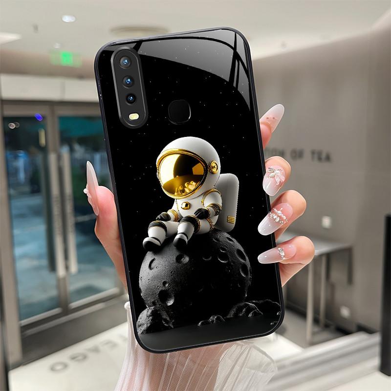 

Beautiful Flower Cute Cats Case For Vivo Y11 2019 1906 Y12 Y17 Y15 Y19 Tempered Glass Phone Case Protective Cover Hard Shell Vivo Y11 2019 (1906)