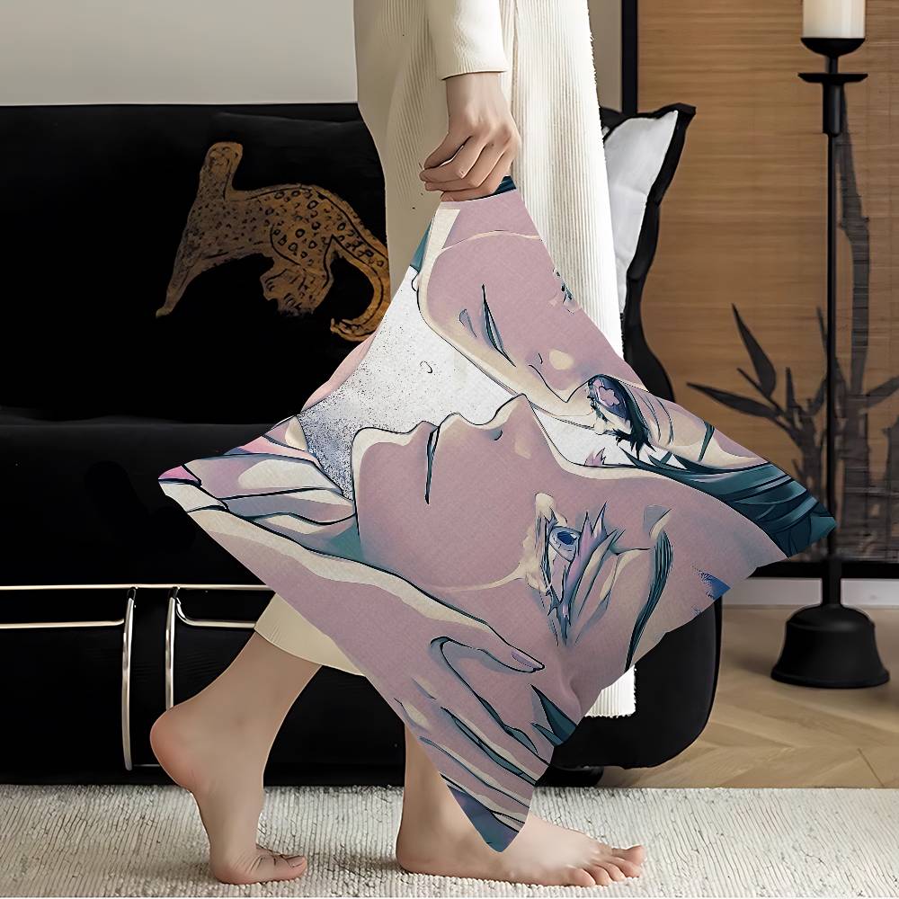 Japanese Anime Akaza D-Demon Slayer Cushion Cover Car Throw Pillow Case For Sofa Car Christmas Gift 40x40cm 45x45cm