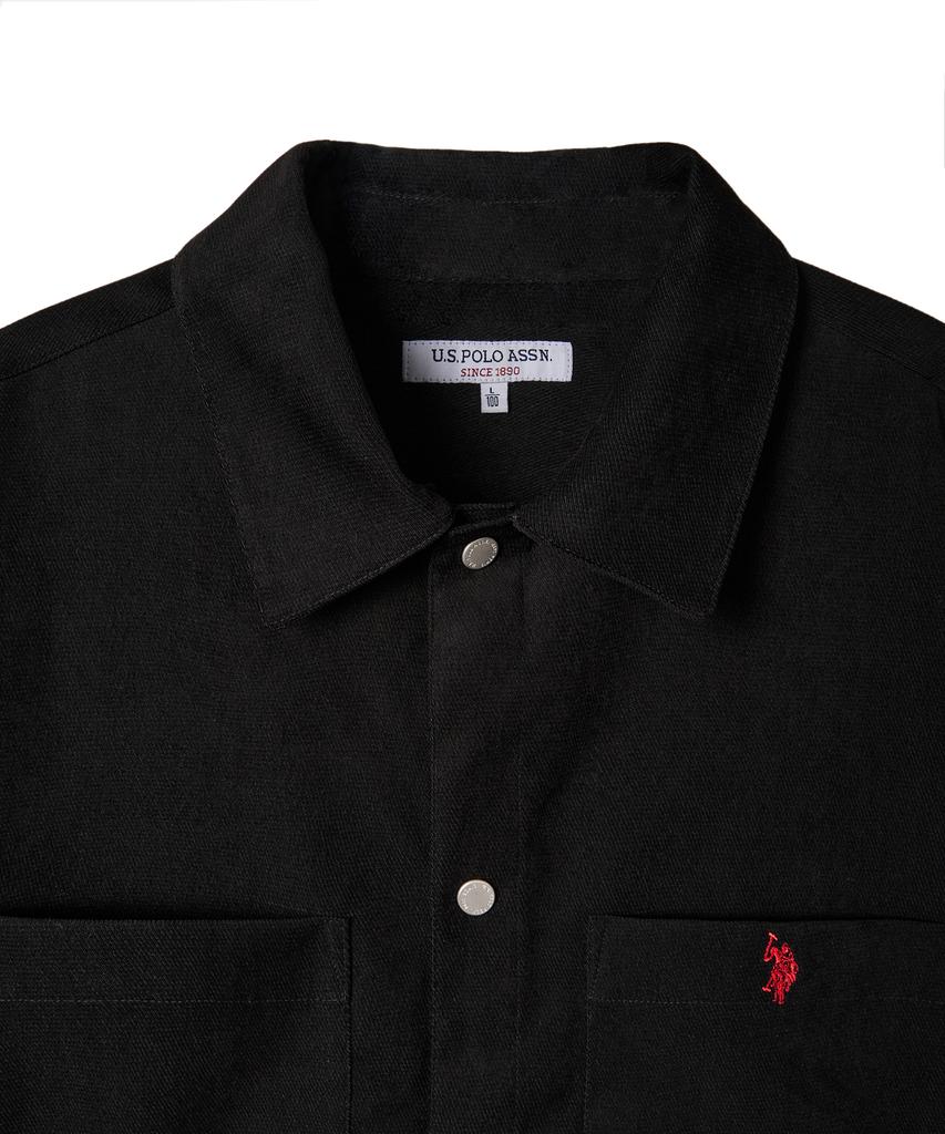 USPOLOASSN Oversized Wildlederhemd_Schwarz