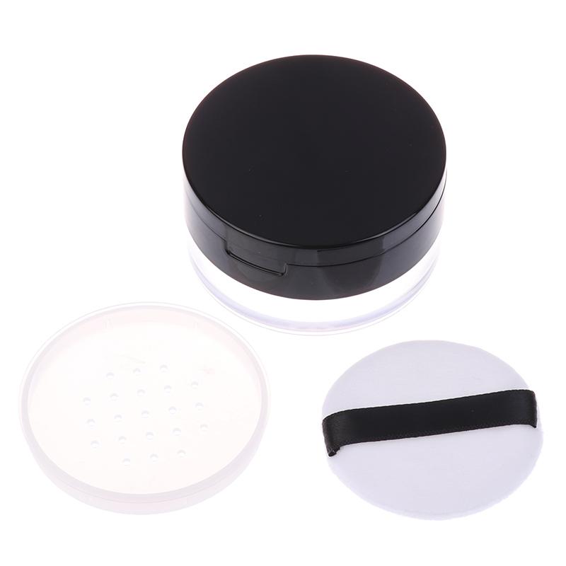 Powder Box Cosmetic Container Travel Empty Refillable Cosmetic Jar Pot Loose Face Powder Sifter Case With Mirror