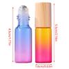 Glass Roll On Bottles 10ml Gradient Color Empty Bottle Roller Ball For Essential Oil Travel Kit