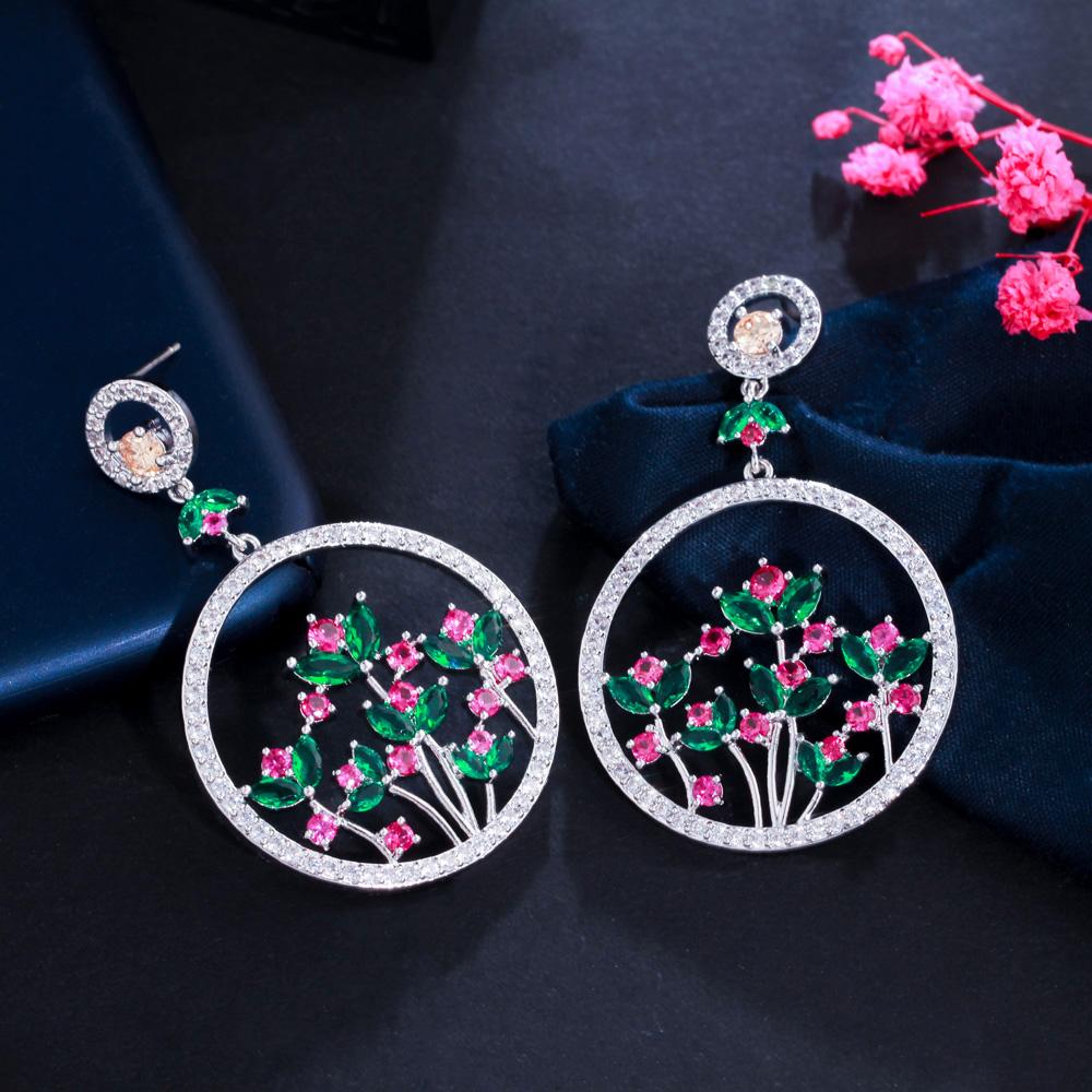 WWJ utsøkt hule kutt blomst anheng drop øredobber