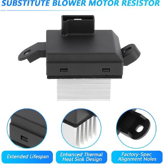 HVAC Blower Motor Resistor for Chevrolet Malibu 2004-2012 Replace No.RU374/22688134/10381264/22729173/22735281