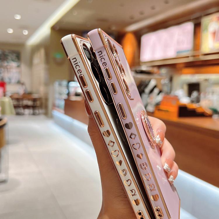 Geeignet für Samsung S25ultra Handyhülle Galvanisiertes Liebe Weiche Hülle Voll Inklusive Ringhalter Neu A54 Schutzhülle