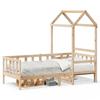 Daybed with Canopy 80 X 200 Cm Solid Pine Wood