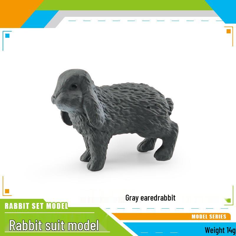 Cross-border Rabbit Model: Dwarf & Lop-eared Rabbit Face Wash and Sitting Pose Static Ornament Toy