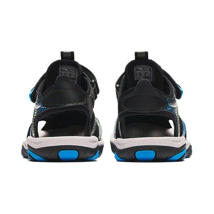 Anta Kids Velcro Casual Breathable Lightweight Sandals Kids Sandals Black A312426952-2