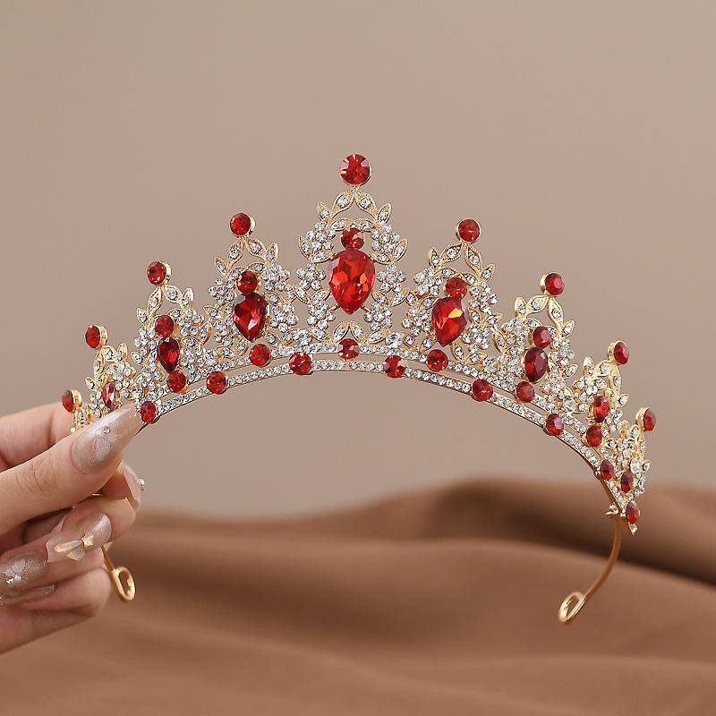 European & Asian Alloy Bridal Crown Rhinestone Headband Wedding Headdress