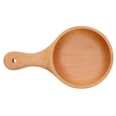 Wooden Bowl with Handle Noodle Bowl for Salad Fruit Soup Snack Rice Cereal Serving Home Kitchen