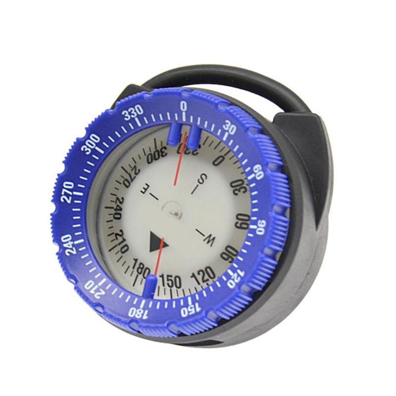 

Diving Compasses with Pipe Clamp Design, Compasses Glowing Compasses Night Watertight Underwater Navigations Compasses синий