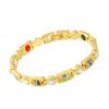 Popular diamond-encrusted shell adjustable jewelry trendy retro magnet environmentally friendly alloy bracelet