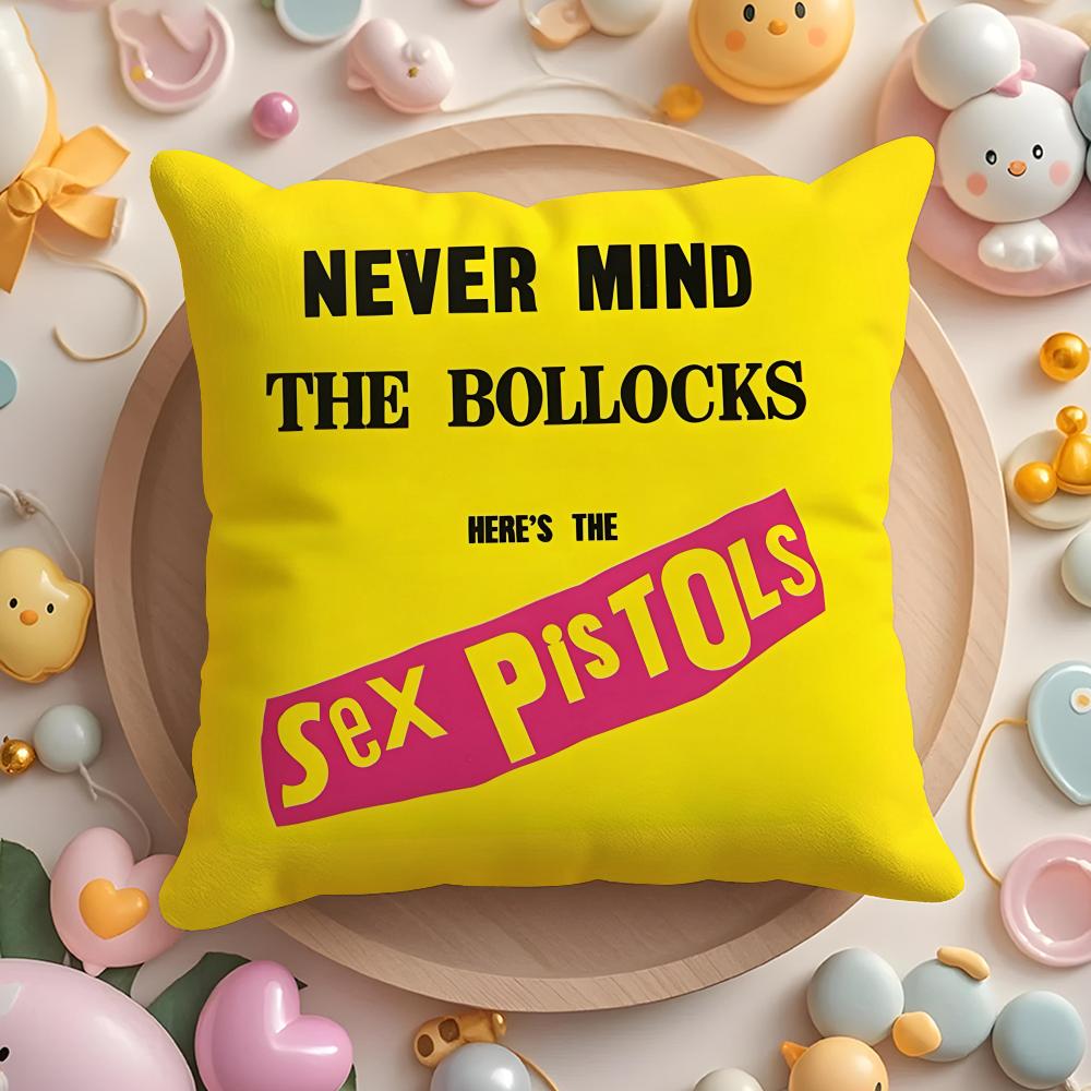 Punk Rock Band S-Sex Pistols Pillow Case Short Plush Double-Sided Printing Home Machine Washable In Warm Winter Cushion Cover